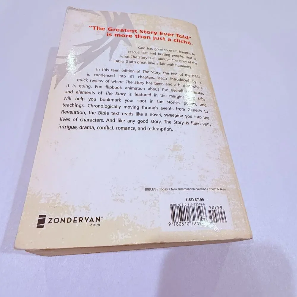 The Story Teen Edition Bible Adapted From TNIV 2005 Paperback Reads Like A Novel